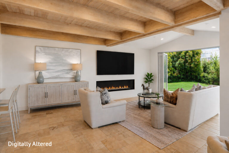 Family Room with open slider